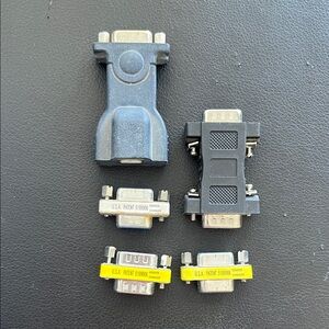 Black and Gray Serial/DB9 Gender Changer Adapter Set